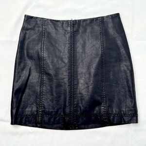 Free People Black Mini Skirt